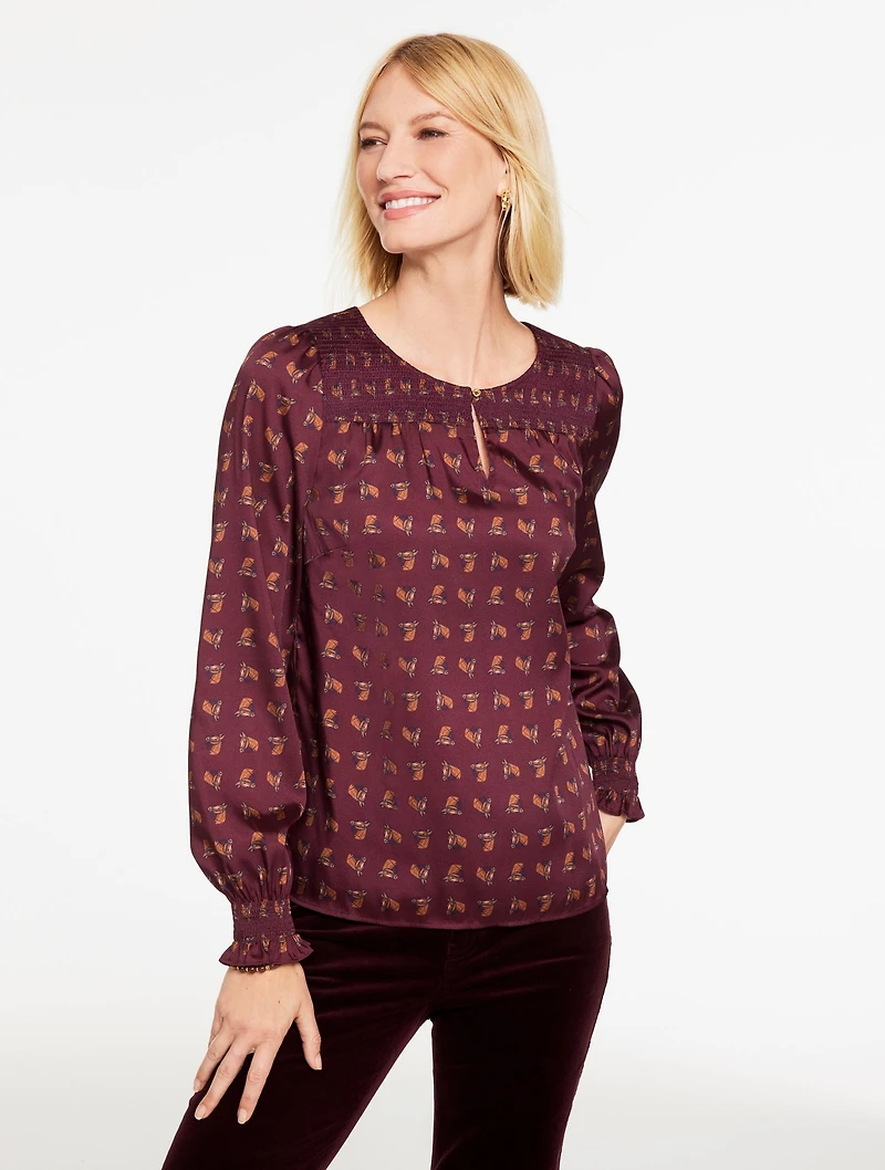 Smocked Top - Charming Horse