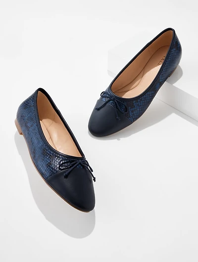 Ansly Nappa Embossed Ballet Flats