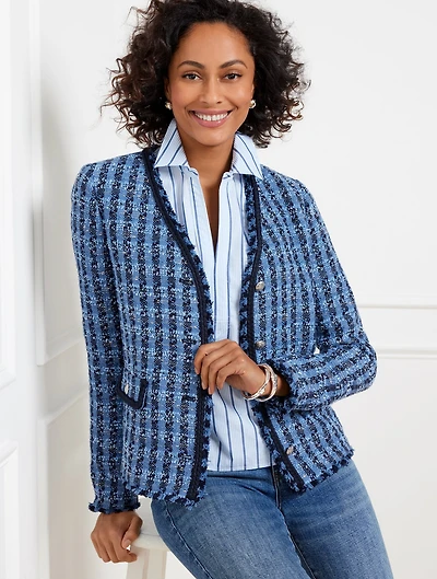 Exquisite Tweed Braid Trim Jacket