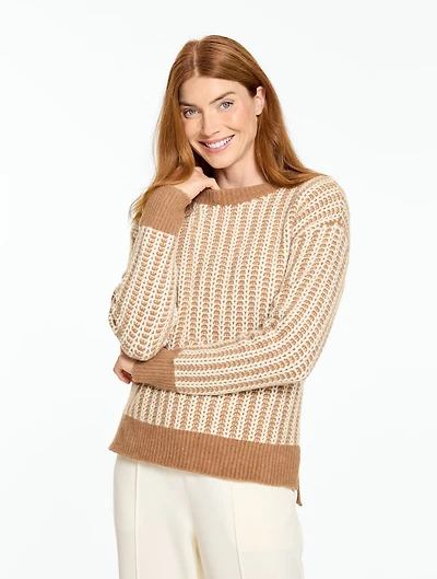 Cable Knit Crewneck Sweater