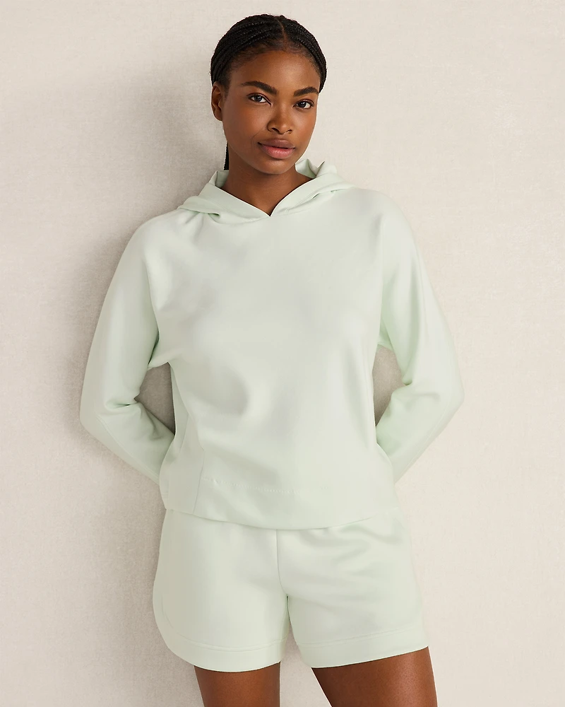 Soft Knit Pleated Hoodie