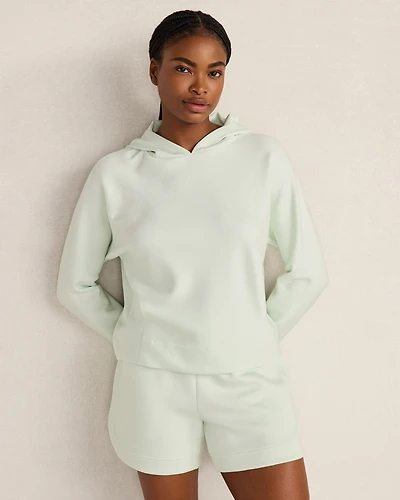 Soft Knit Pleated Hoodie