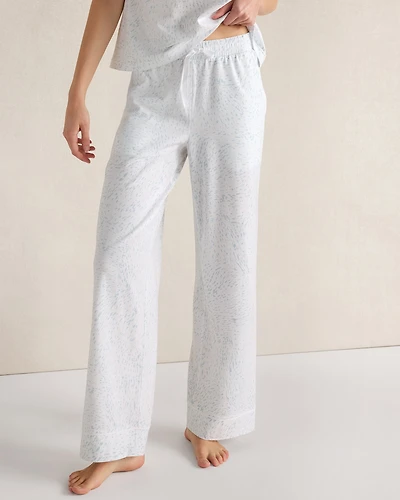 Organic Cotton Jersey Rippled Sand Pajama Pants