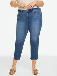 Straight Crop Lightweight Jeans - Clarendon Wash