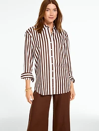 Everyday Relaxed Shirt - Sand Stripe