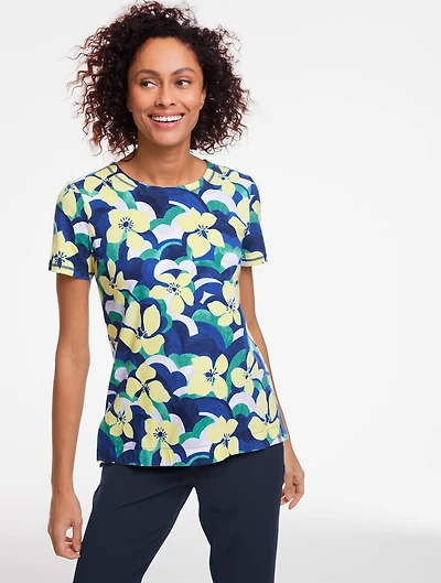 Supersoft Jersey Short Sleeve Tee - Layered Blooms