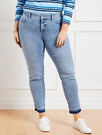 Slim Ankle Released Hem Jeans - Pelham Wash