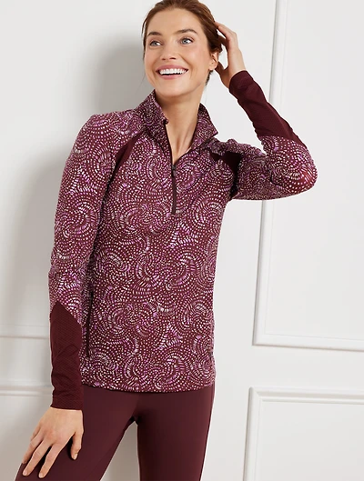 Performance Interlock Half-Zip Pullover