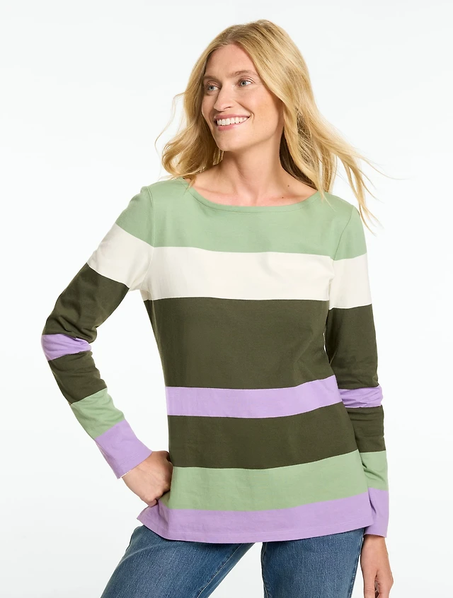 Authentic Talbots Tee - Cottage Stripe