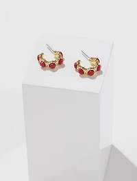 Semiprecious Hoop Earrings
