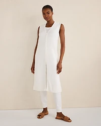 Organic Cotton Linear Stitch Duster