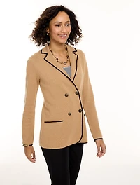 Tipped Sweater Blazer