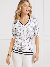Short Sleeve Pullover - Petal Poetry