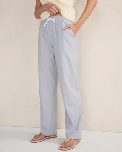Organic Cotton Poplin Straight Leg Pants