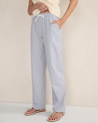Organic Cotton Poplin Straight Leg Pants