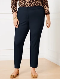 Plus Exclusive Talbots Chatham Cotton Bi-Stretch Slim Ankle Pants - Solid Curvy Fit