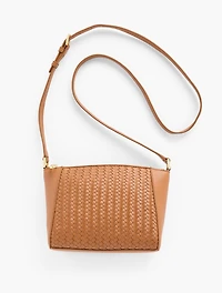 Woven Leather Crossbody Bag