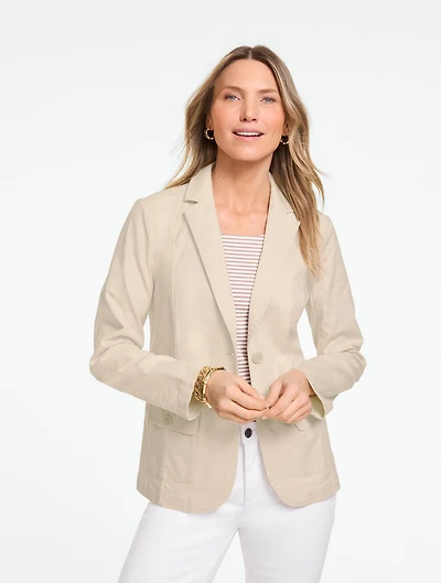 Stretch Linen Blazer