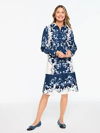 Modern Poplin Shirtdress - Exquisite Blooms