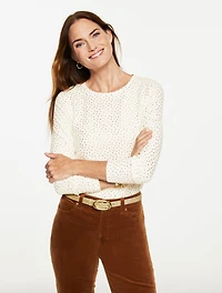 Long Sleeve Crewneck Tee - Comet Dot