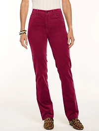 Stretch Corduroy Straight Leg Pants