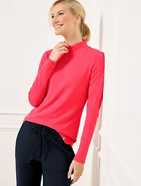 Supersoft Jersey Mockneck Tee