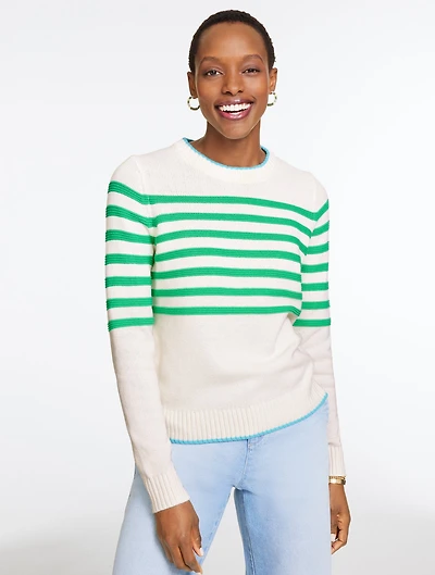 Crewneck Sweater - Multi Stripe