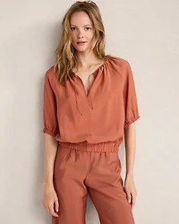 Luxe Modal Raglan Split Neck Top