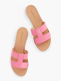 Hannah Vachetta Leather Slides