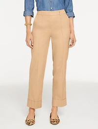 Straight Ankle Twill Pants