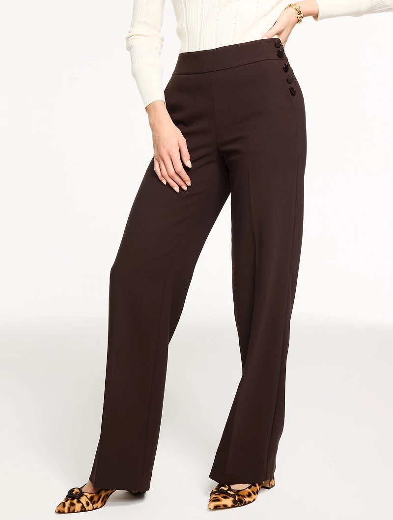 Talbots Greenwich Tailored Stretch Wide Leg Pants