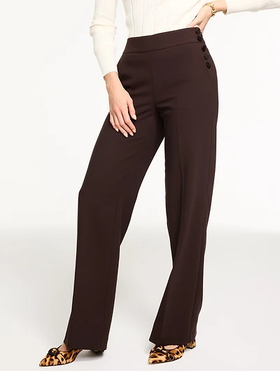 Talbots Greenwich Tailored Stretch Wide Leg Pants