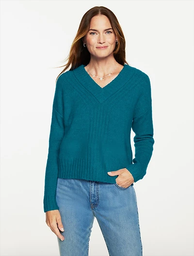 Wool Blend V-Neck Sweater