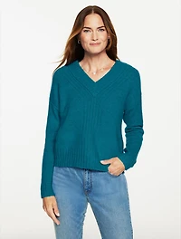 Wool Blend V-Neck Sweater