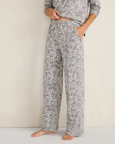 Organic Cotton Jersey Muted Floral Pajama Pants