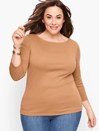 Bateau Neck Tee Pima Cotton