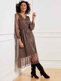 Fit & Flare Midi Dress - Dainty Medallion