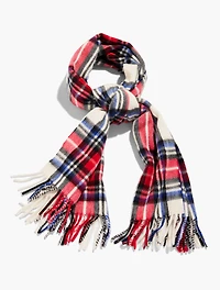 Cashmere Waterweave Scarf - Fireside Plaid