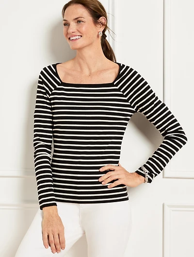 Square Neck Raglan Tee