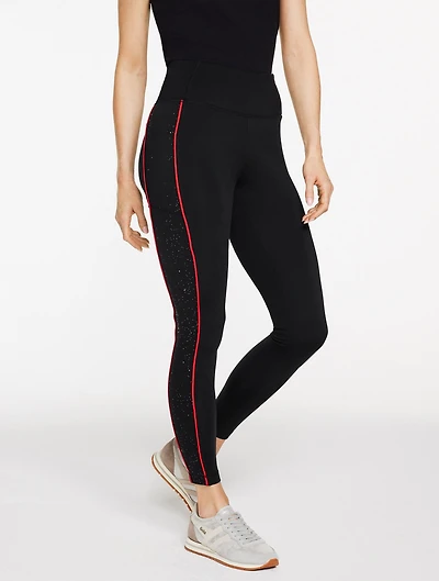 Luxe Fleeceback Leggings - Gleaming Dots