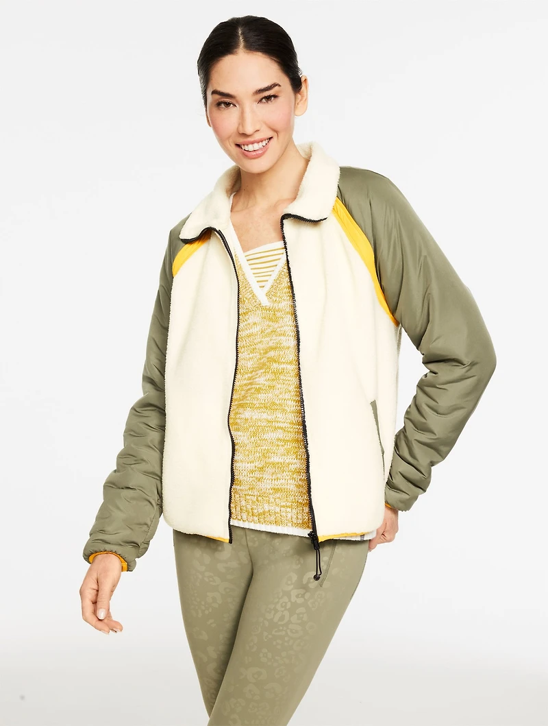Colorblock Sherpa Jacket