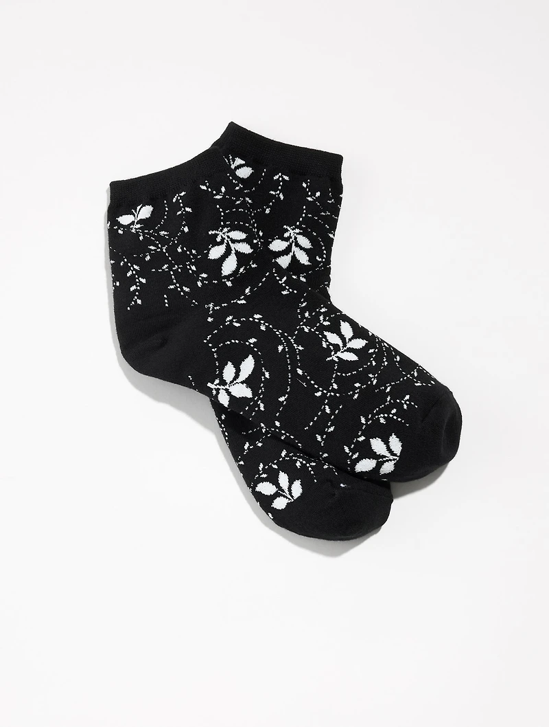 Leafy Swirl Crew Socks