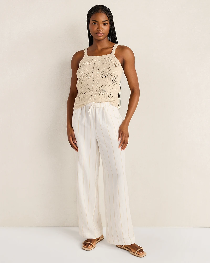 Organic Cotton Pointelle Stitch Sweater Cami