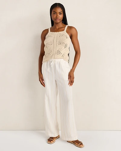 Organic Cotton Pointelle Stitch Sweater Cami