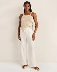 Organic Cotton Pointelle Stitch Sweater Cami