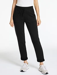 Cozy French Terry Taper Leg Pants