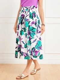 Piper Pleated Skirt - Painted Blooms