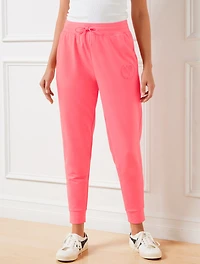 Modal French Terry Classic Embroidered Crest Joggers