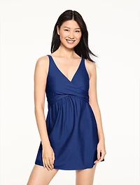 Aqua Club Faux Wrap Swim Dress