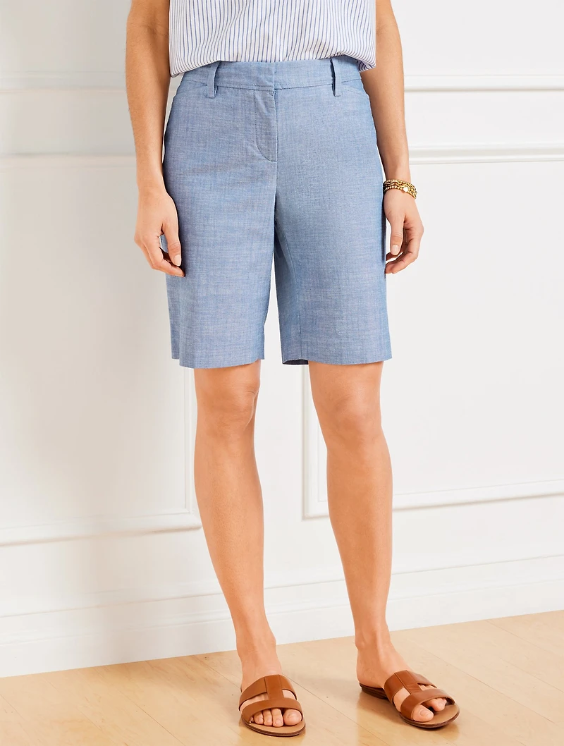 Perfect Shorts - Newport Chambray 9”